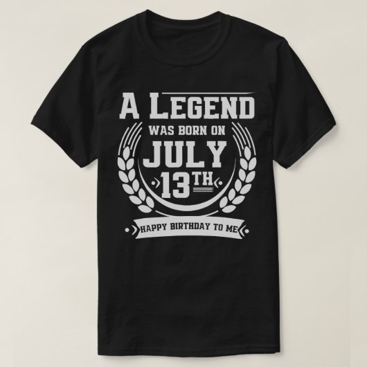 A Legend Was Born on July 13, Awesome July 13th Bi T-Shirt (Design vorne)