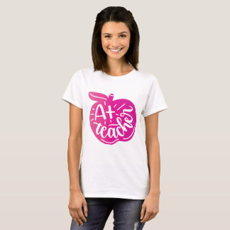 A+ Lehre Apfelsymbolen für Lehrertag T-Shirt
