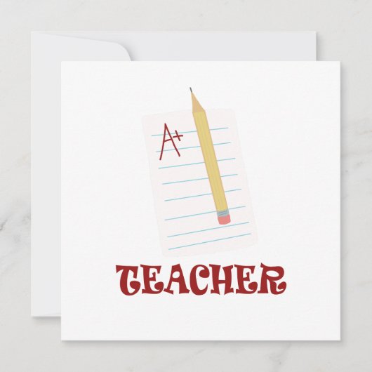 A+ Lehrer Feiertagskarte (Vorderseite)
