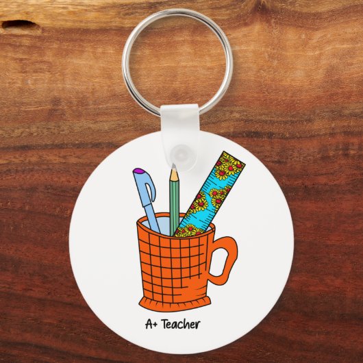 A + Lehrer Schlüsselanhänger | Geschenk für Lehrer (Vorderseite)