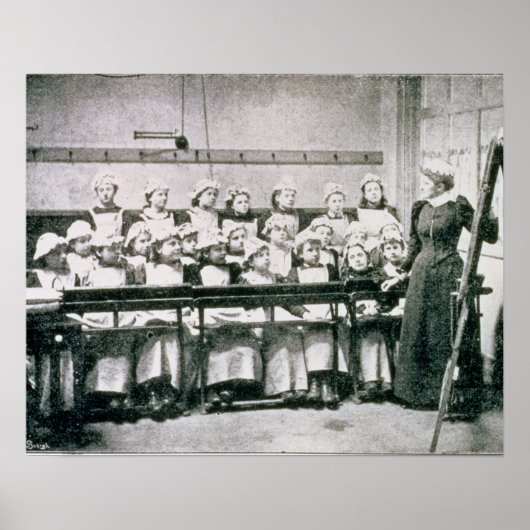 A Lesson in Domestic Science (b&w foto) Poster (Vorne)