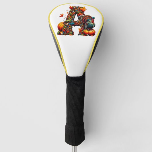 A letter A in Thanksgiving style Golf Headcover (Vorderseite)