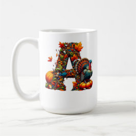 A letter A in Thanksgiving style Kaffeetasse