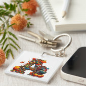 A letter A in Thanksgiving style Schlüsselanhänger (Vorderseite rechts)