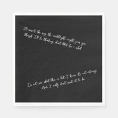 A Letter Few Days After a First Date Serviette (Vorderseite)