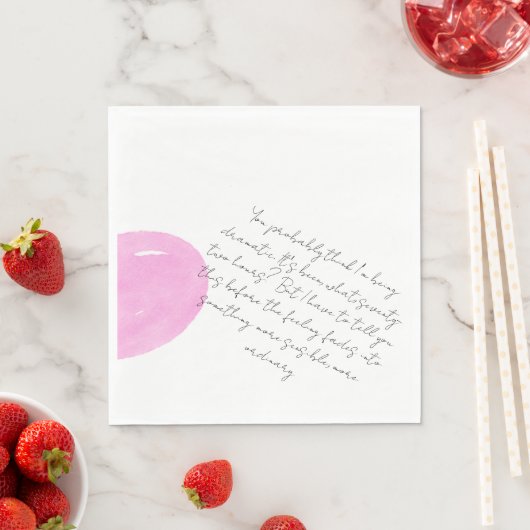 A Letter Few Days After a First Date Serviette (Beispiel)