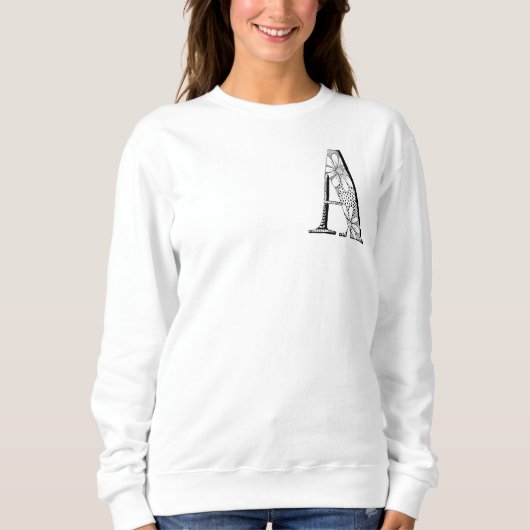'A' Letter Initial Monogram Sweatshirt (Vorderseite)