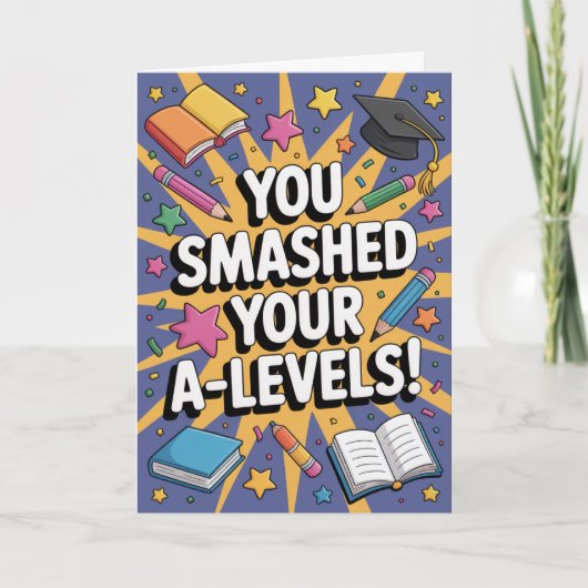 A-Level-Erfolgs-Blumen-Gratulationskarten  Karte (Vorderseite)