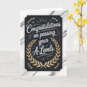A Level Exam Congratulation Graduation  Karte (Gelbe Blume)