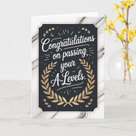 A Level Exam Congratulation Graduation  Karte