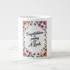 A Level Exam Floral Congratulation Graduation  Jumbo-Tasse