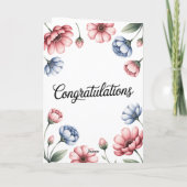 A Level Exam Floral Congratulation Graduation Karte (Rückseite)