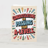 A-Level-Prüfungs-Blumen-Gratulation Abschluss Karte (Rückseite)