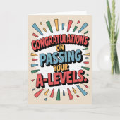 A-Level-Prüfungs-Blumen-Gratulation Abschluss Karte (Vorderseite)