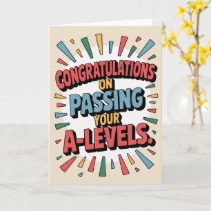 A-Level-Prüfungs-Blumen-Gratulation Abschluss Karte