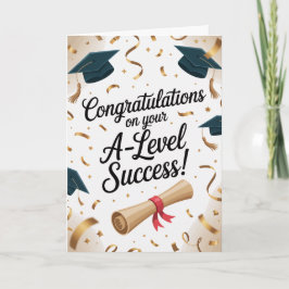 A-Level success Congratulations Cards Graduation  Karte