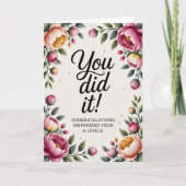 A-Level success floral Congratulations Cards Karte (Vorderseite)