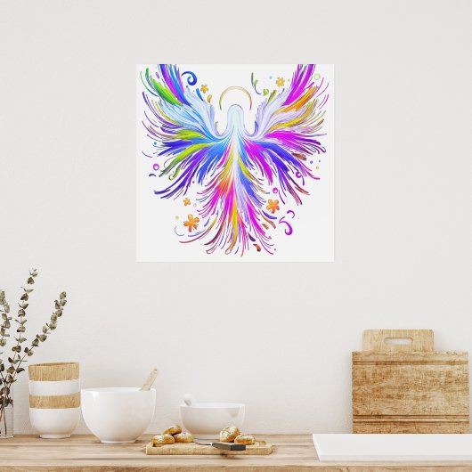 A Light and Airy Abstract Angel Wall Poster (Küche)
