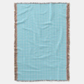 A light blue and white checkered blanket  decke (Vorderseite Vertikal)