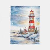 A Lighthouse in Winter Fleecedecke (Vorderseite)
