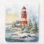 A Lighthouse in Winter Mousepad (Vorne)