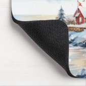 A Lighthouse in Winter Mousepad (Ecke)