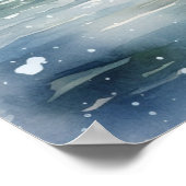 A Lighthouse in Winter Poster (Ecke)