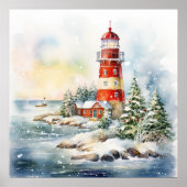 A Lighthouse in Winter Poster (Vorne)
