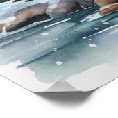 A Lighthouse in Winter Poster (Ecke)