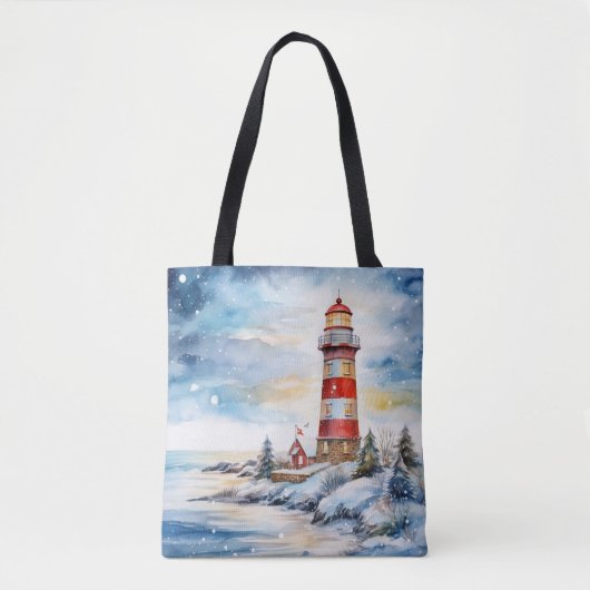 A Lighthouse in Winter Tasche (Vorderseite)
