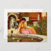 A Lily Pond - John William Godward Postkarte (Vorne/Hinten)