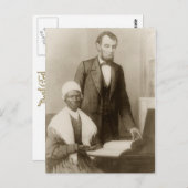 A. Lincoln zeigt Wahrheitsgehalt der Bibel Postkarte (Vorne/Hinten)