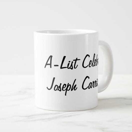 A-List Celebrity Joseph Carrillo Jumbo-Tasse (Vorderseite Rechts)