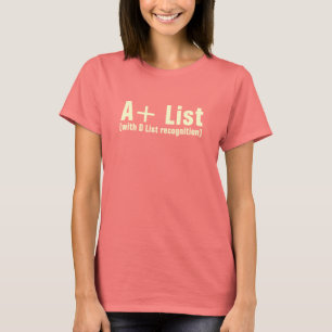 A+ Listen-Damen-Crew-Hals-T - Shirt