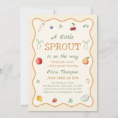 A Litte Sprout Baby Shower Einladung (Vorderseite)
