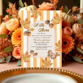 A Little Acorn Fall Plaids Baby Shower  Invitation Einladung