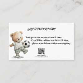 A Little All-Star Baby Shower Registry Card Begleitkarte