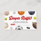 A Little Allstar Sports Baby Shower Diaper Raffle Begleitkarte (Vorderseite)