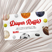 A Little Allstar Sports Baby Shower Diaper Raffle Begleitkarte