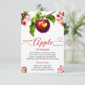 A Little Apple Is On The Way | Fall Baby Shower  Begleitkarte (Stehend Vorderseite)