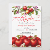 A Little Apple Is On The Way | Fall Baby Shower Einladung (Vorderseite)