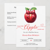 A Little Apple Is On The Way | Fall Baby Shower  Einladung (Vorne/Hinten)