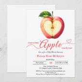 A Little Apple Is On The Way | Fall Baby Shower  Einladung (Vorne/Hinten)