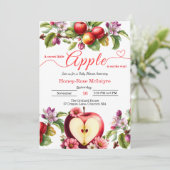 A Little Apple Is On The Way | Fall Baby Shower  Einladung (Stehend Vorderseite)