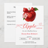 A Little Apple Is On The Way | Fall Baby Shower  Einladung (Vorne/Hinten)
