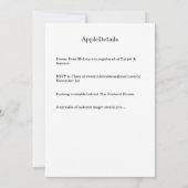 A Little Apple Is On The Way | Fall Baby Shower Einladung (Rückseite)