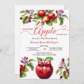 A Little Apple Is On The Way | Fall Baby Shower  Einladung (Vorne/Hinten)