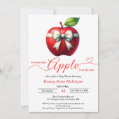 A Little Apple Is On The Way | Fall Baby Shower Einladung (Vorderseite)