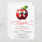 A Little Apple Is On The Way | Fall Baby Shower Einladung (Vorne/Hinten)