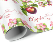 A Little Apple Is On The Way | Fall Baby Shower  Geschenkpapier (Rolleneckpunkt)